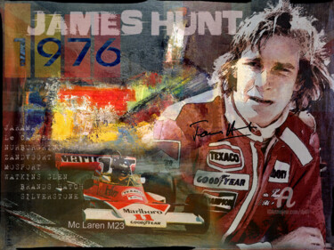 Arte digitale intitolato "JAMES HUNT 1976" da Denis Poutet, Opera d'arte originale, Fotografia digitale