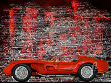 Arts numériques intitulée "250 testa rossa" par Denis Poutet, Œuvre d'art originale, Peinture numérique