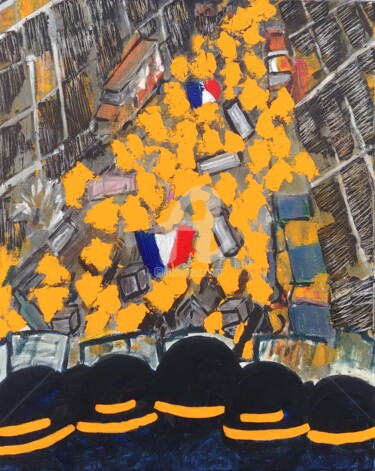 Peinture intitulée "decembre-jaune-2018…" par Jean Duchemin, Œuvre d'art originale, Acrylique
