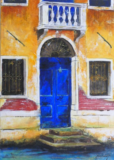 Peinture intitulée "L'Entrée" par Dominique Pochinot, Œuvre d'art originale, Acrylique