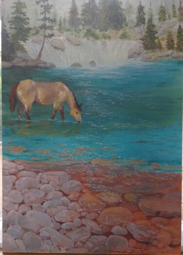 Painting titled "Shades of nature" by Dr Jahangeer Aslam Makhdoomi, Original Artwork, Oil