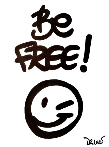 绘画 标题为“be free” 由Dr. Love, 原创艺术品, 丙烯