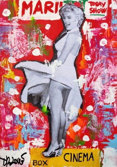 Malerei mit dem Titel "Marilyn today show" von Dr. Love, Original-Kunstwerk, Acryl