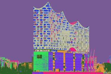 Digitale Kunst mit dem Titel "Hamburg - Elbphilha…" von Dr. Matthias Kerling, Original-Kunstwerk, Manipulierte Fotografie