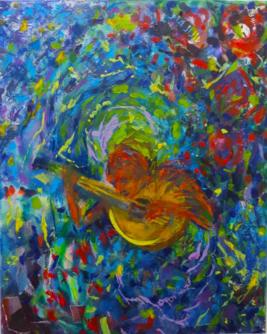 Peinture intitulée "le-mer-de-couleurs.…" par ‪Zaid Al Bayati, Œuvre d'art originale