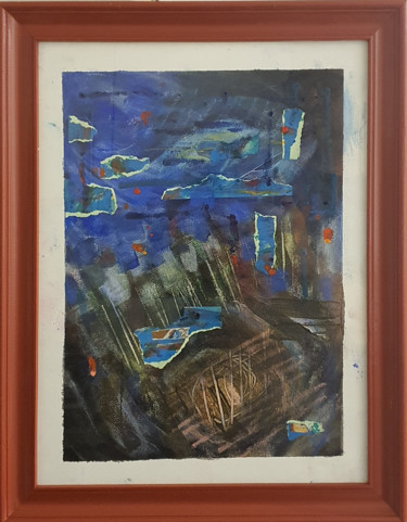 Painting titled "city sky" by ‪Zaid Al Bayati, Original Artwork, Acrylic