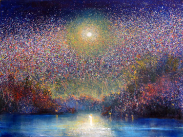 Pintura intitulada "Evening" por Valdemart, Obras de arte originais, Óleo
