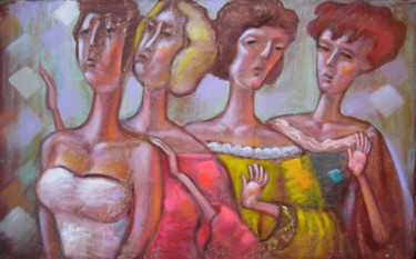 Картина под названием "The girls want to d…" - Valdemart, Подлинное произведение искусства, Масло