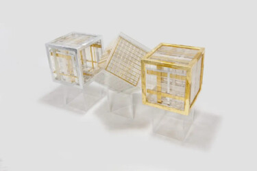 Sculpture intitulée "Treasure Cubes" par Draga, Œuvre d'art originale, Plastique