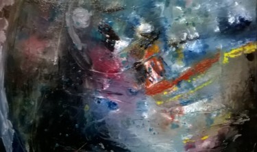 Painting titled "Abstract 141127" by Dragica Ilic, Original Artwork, Oil