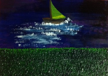 Painting titled "Seascape" by Dada, Original Artwork, Oil