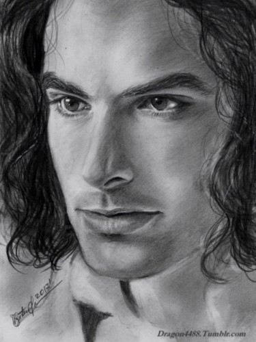 Drawing titled "aidan-turner-as-dan…" by Anastasia Malashenko, Original Artwork, Pencil