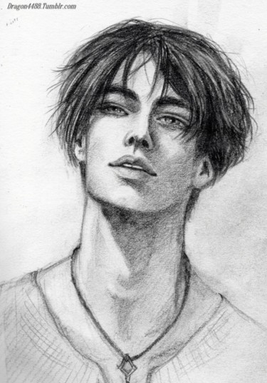 Disegno intitolato "eren-by-dragon4488-…" da Anastasia Malashenko, Opera d'arte originale, Matita