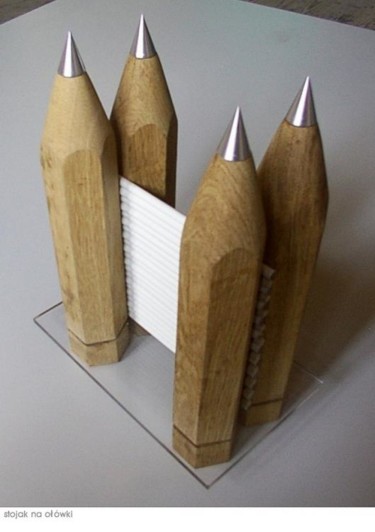 Design intitulée "Pencil-handler" par Iwona Zawadzka, Œuvre d'art originale, Objets
