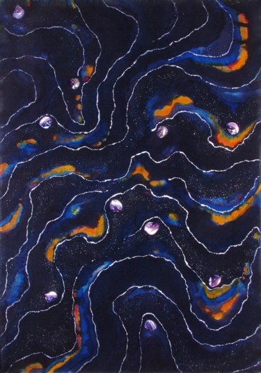 Peinture intitulée "Velvet Ocean" par Iwona Zawadzka, Œuvre d'art originale