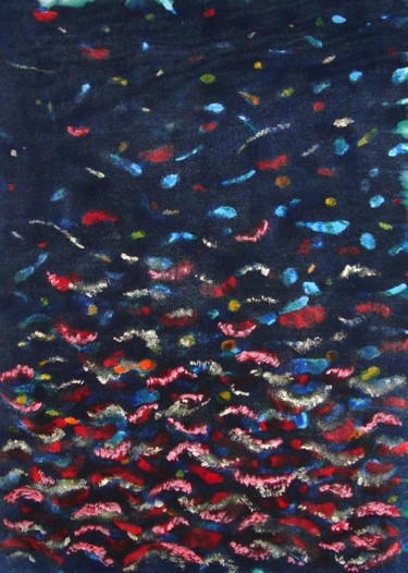 Painting titled "Marine Impression" by Iwona Zawadzka, Original Artwork, Oil