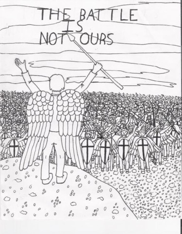 Drawing titled "The Battle is Not O…" by Gwen, Original Artwork