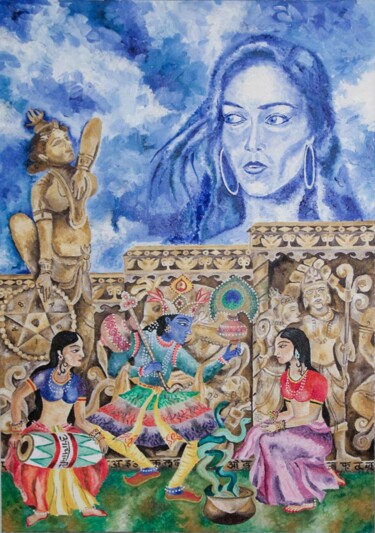 「Mera Sapna Hai」というタイトルの絵画 Dragos Bagiaによって, オリジナルのアートワーク, オイル