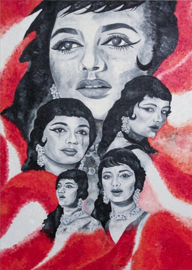 Peinture intitulée "Sadhana's Mystery" par Dragos Bagia, Œuvre d'art originale, Huile