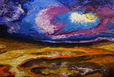 Malerei mit dem Titel "Sahara" von Dragos Bagia, Original-Kunstwerk, Öl
