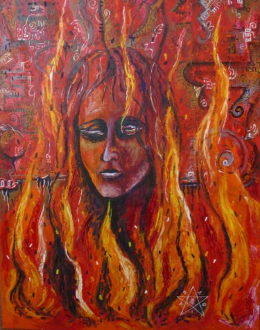 Malerei mit dem Titel "Morgana" von Dragos Bagia, Original-Kunstwerk, Öl