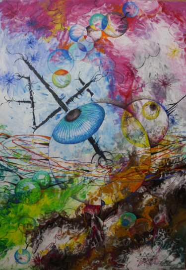 Peinture intitulée "Dream Catcher" par Dragos Bagia, Œuvre d'art originale, Acrylique