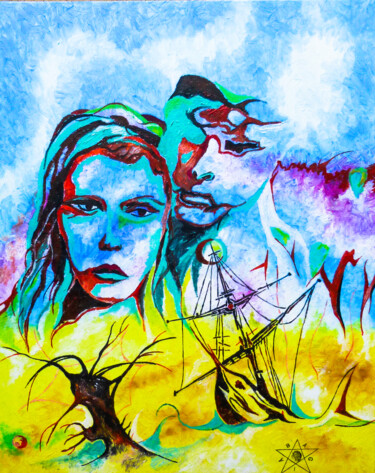 Картина под названием "Bad Romance" - Dragos Bagia, Подлинное произведение искусства, Масло
