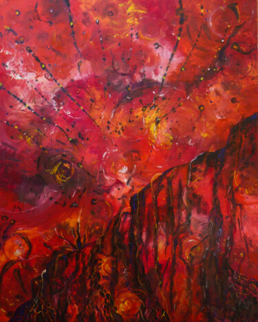 Pittura intitolato "Magma" da Dragos Bagia, Opera d'arte originale, Olio