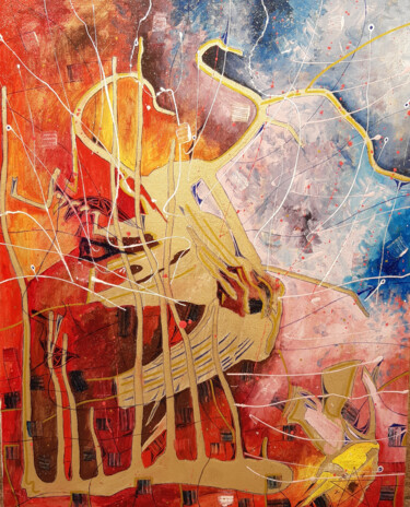 Картина под названием "Golden Spirit" - Dragos Bagia, Подлинное произведение искусства, Масло