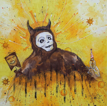 Картина под названием "New Plague" - Dragos Bagia, Подлинное произведение искусства, Масло