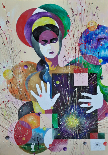 Peinture intitulée "SOPHIA" par Dragos Bagia, Œuvre d'art originale, Huile
