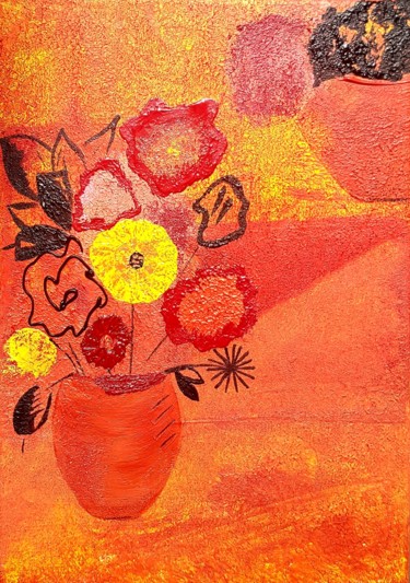 Peinture intitulée "Bouquet58" par Dral Art, Œuvre d'art originale, Acrylique Monté sur Châssis en bois