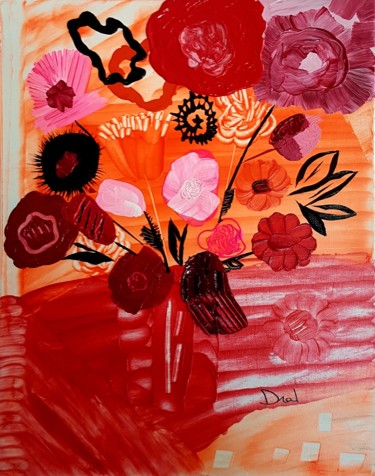 Peinture intitulée "Bouquet50" par Dral Art, Œuvre d'art originale, Acrylique Monté sur Châssis en bois