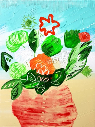 Peinture intitulée "Bouquet48" par Dral Art, Œuvre d'art originale, Acrylique Monté sur Châssis en bois