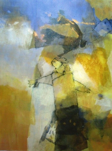 Peinture intitulée "composition" par Dominique Draussin, Œuvre d'art originale, Huile