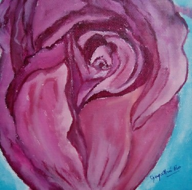 Painting titled "rose" by Gayathri Rao V, Original Artwork, Acrylic