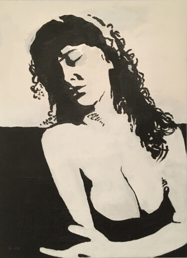 Painting titled "Maria" by Simon Farnell, Original Artwork, Acrylic