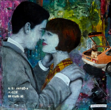 Collages intitulée "Si tu changes d'avi…" par Marie-Laure Drillet, Œuvre d'art originale