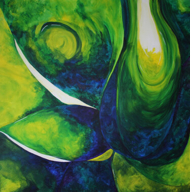 Painting titled "Energy" by Pauladriscolldesign Paula Driscoll, Original Artwork, Acrylic Mounted on Wood Stretcher frame