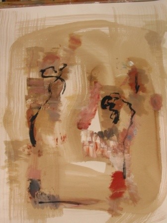 Peinture intitulée "trace chinoise 5" par François Garros, Œuvre d'art originale, Huile