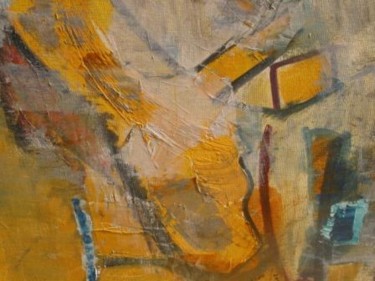 Peinture intitulée "rythme jaune" par François Garros, Œuvre d'art originale, Huile