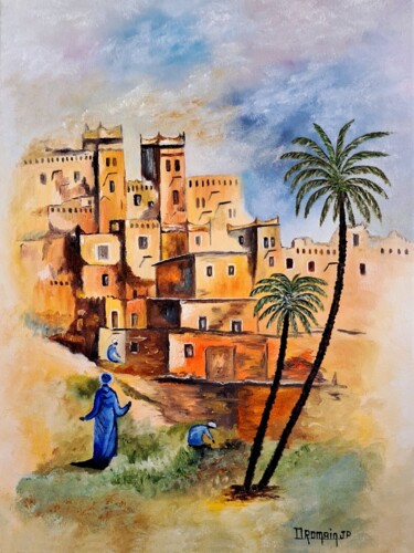 Malerei mit dem Titel "JP_405_Le Maroc" von Dromainjp, Original-Kunstwerk, Öl