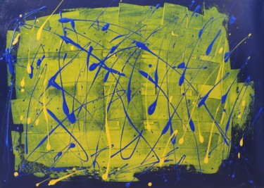 Картина под названием "Happiness" - Ds Abstract Art Paintings, Подлинное произведение искусства, Акрил