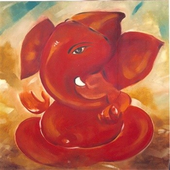 Painting titled "GANESH-2" by D.S. Chougale, Original Artwork