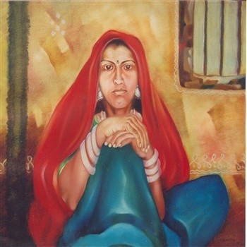 Painting titled "LAMBANI LADY" by D.S. Chougale, Original Artwork