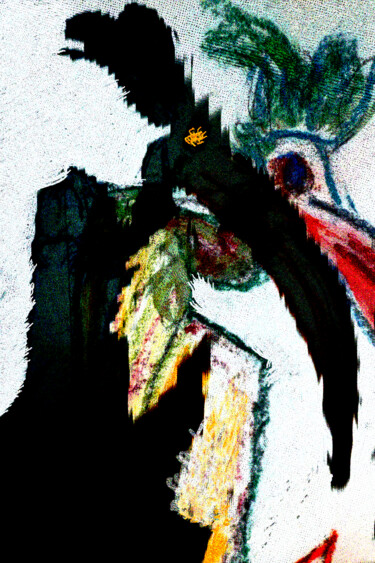 Peinture intitulée "Le héron et son dou…" par Dominique Nugues, Œuvre d'art originale, Acrylique