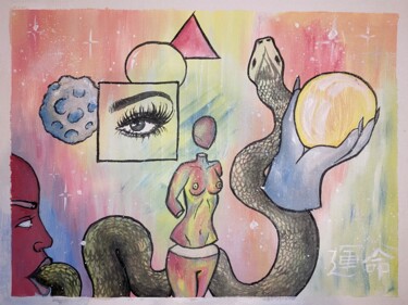 Painting titled "Prophecy" by Dstny._, Original Artwork, Acrylic