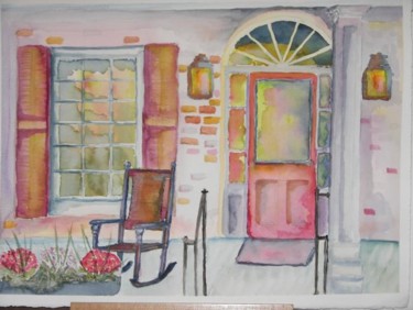 Painting titled "Porch" by Drew Gibson, Original Artwork