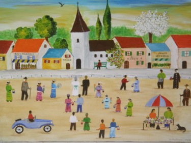 Peinture intitulée "Mariage en Provence" par Danielle Trabaries, Œuvre d'art originale, Acrylique