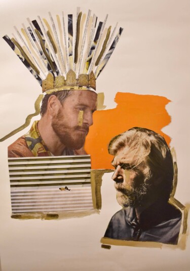 Collages intitolato "King" da Du-Du Shahane Shahbazyna, Opera d'arte originale, Carta